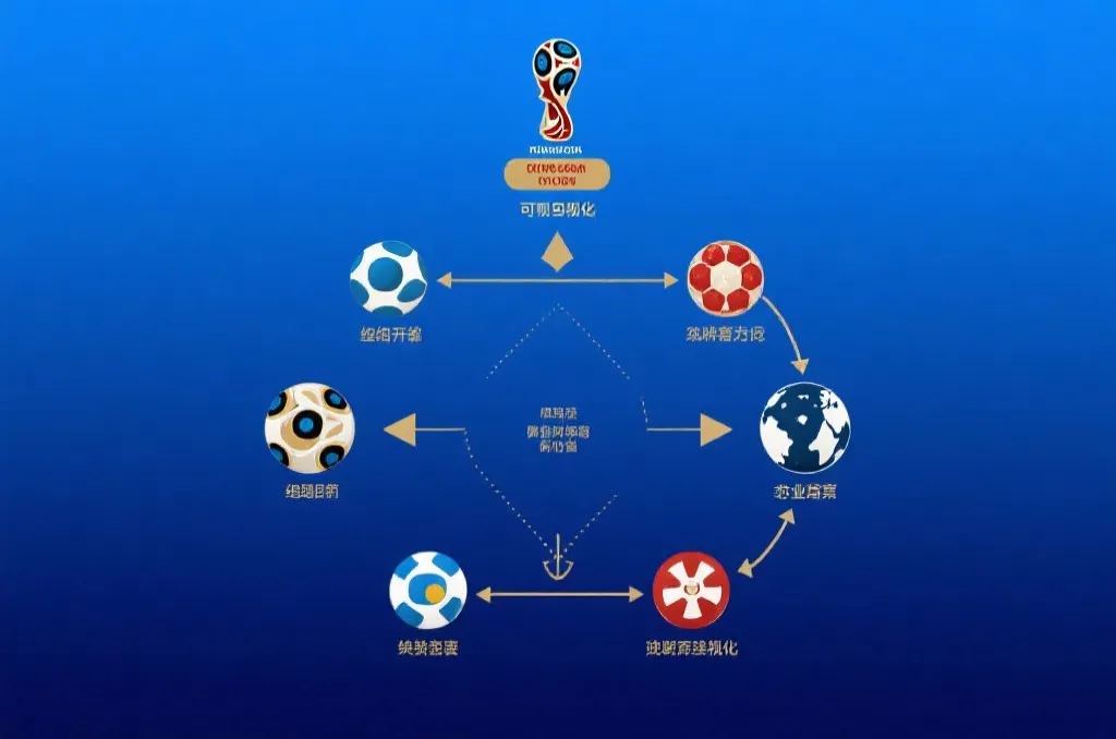 世界杯晋级路径可视化图，展示小组出线和淘汰赛对阵关系